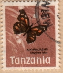 Sellos del Mundo : Africa : Tanzania : 1973 Mariposas: Libythea laius