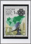 Stamps Hungary -  año mundial d' l' Comunicaciones, Estacion terrestre Intersputnik