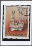 Stamps Hungary -  Cent. d' arte d' Museo Judio d' Budapest, Tora Corona Buda