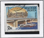 Stamps Hungary -  Puentes en el Da nube, Arpal Budapest