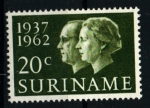 Stamps Suriname -  Bodas de palta reina Juliana