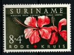 Sellos de America - Surinam -  serie- Fundación Cruz Roja- Flores