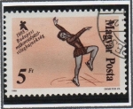 Stamps Hungary -  Campeonato mundial d' patinaje artistico: atletas con trajes d' epoca