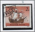Stamps Hungary -  Barcos: Santa Maria