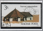 Stamps Hungary -  Viejos Molinos: Molino tirado por caballos, Szarvas, 1836