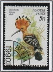 Stamps Hungary -  Aves Protegidas, Upupa epops