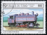 Stamps : Africa : Chad :  Trenes