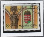 Stamps Hungary -  New coat y escudo