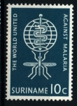 Stamps Suriname -  Lucha mundial contra la malaria