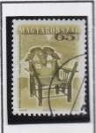 Stamps Hungary -  Muebles Antiguos:  Sillon con respaldo tallado 192018