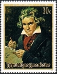 Sellos de Africa - Rwanda -  Centenario del nacimiento de Beethoven en 1970, Beethoven de Joseph Stieler