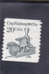Stamps United States -  tren cremallera