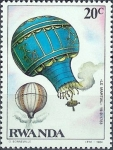 Stamps : Africa : Rwanda :  Bicentenario del vuelo tripulado, Le Martial, 1783