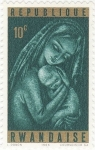 Stamps Rwanda -  Navidad de 1965, la Virgen y el Niño