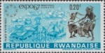 Sellos de Africa - Rwanda -  Expo '67 Montreal, emblema de la EXPO '67, Africa Place y bailarines y tamborileros