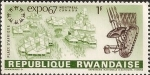 Stamps Rwanda -  Expo '67 Montreal, EXPO '67 Emblema Africa Place Lanzas, escudos y arco