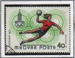 Stamps Hungary -  Moscu' 80: Balonmano