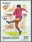 Stamps Rwanda -  Copa Mundial de Fútbol 1982, España, Escena del juego