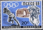Stamps : Africa : Rwanda :  Juegos Olímpicos de Verano 1968 - Ciudad de México (I), Correr