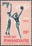 Stamps : Africa : Rwanda :  Juegos Olímpicos de Verano 1964 - Tokio, Baloncesto