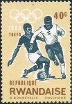 Stamps Rwanda -  Juegos Olímpicos de Verano 1964 - Tokio, Fútbol