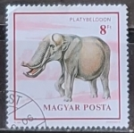 Stamps Hungary -  Animales prehistóricos:  Platybelodon