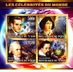 Stamps Chad -  PERSONAJES CELEBRES DEL MUNDO- Astrónomos