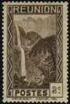 Stamps France -  Cascada de SALAZIE en la Isla de Reunión.
