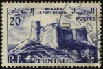 Stamps Tunisia -  El fuerte genovés de la ciudad de Tabarka.