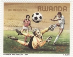 Stamps : Africa : Rwanda :  Juegos Olímpicos de Verano 1984 - Los Ángeles, Fútbol