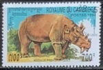 Stamps Cambodia -  Animales prehistóricos: Uintatherium