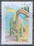 Sellos de Asia - Laos -  Animales prehistóricos: Brontosaurus