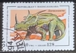 Stamps Madagascar -  animales prehistoricos - Styracosaurus