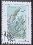 Stamps Madagascar -  animales prehistoricos - Mosasaurus