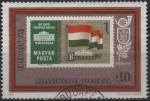 Stamps Hungary -  IBRA'73 parlamento y bandera d' Hungria