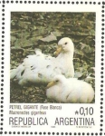 Stamps Argentina -  petrel gigante
