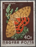 Stamps Hungary -  Mariposas: Rhyparia Purpurata