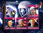 Stamps Madagascar -  55 ANIVERSARIO DEL PRIMER VUELO ESPACIAL