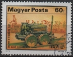 Stamps Hungary -  Desarrollo Ferroviario, Primera locomotora electrica inversa Siemens, 1879