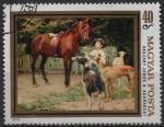 Stamps Hungary -  Muchacho con Caballos