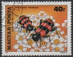 Stamps Hungary -  Insectos Polinizadores. Trichodes apairius y Yarrow