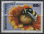 Stamps Hungary -  Insectos Polinizadores. Bumblebee y Blanketflower