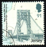 Sellos de Europa - Isla de Jersey -  serie- 350 aniv. fundación New Jersey