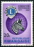 Stamps : Africa : Rwanda :  Clubes De Leones, Cebra