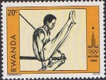 Stamps : Africa : Rwanda :  Juegos Olímpicos de Verano 1980 - Moscú, Gimnasia