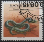 Stamps Hungary -  Reptiles: Natrix natrix
