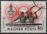Stamps Hungary -  Moscu' 80: Cayak doble