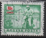 Stamps Hungary -  Cartero en motocicleta