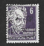 Sellos de Europa - Alemania -  123 - Gerhart Hauptmann (DDR)