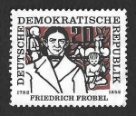 Stamps Germany -  329 - 175 Aniversario del Nacimiento de Friedrich Fröbel (DDR)